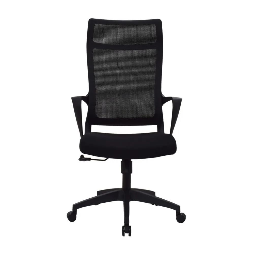 Silla de Oficina Presidente Rigs Tapizada Negro möbelArt2