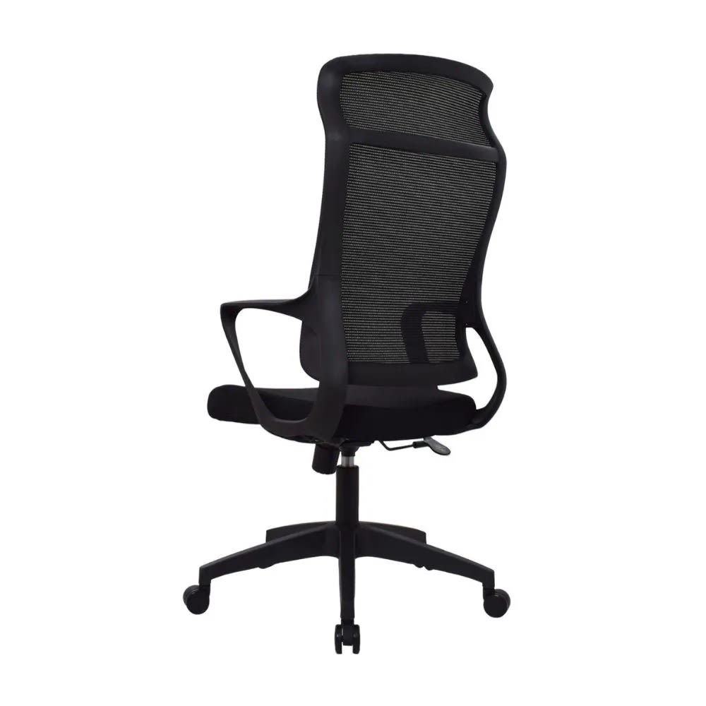 Silla de Oficina Presidente Rigs Tapizada Negro möbelArt4