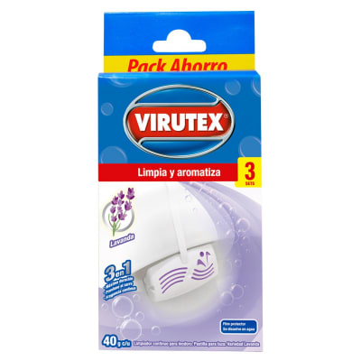 CANASTILLO TAZA INODORO AROMA LAVANDA X3 VIRUTEX