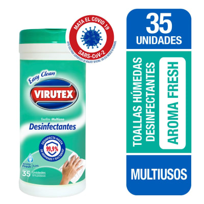 TOALLAS DESINFECTANTES VIRUTEX BAÑO 35U-EASY CLEAN