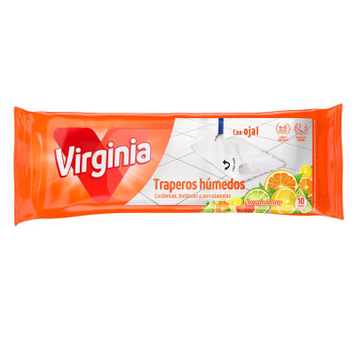 TRAPEROS HÚMEDOS VIRGINIA NARANJA CITRUS 10UN