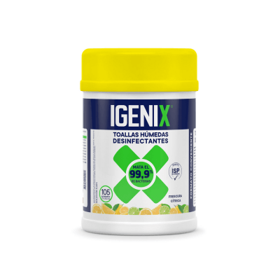 TOALLAS DESINFECTANTES IGENIX FRESCURA CÍTRICA 105 UNIDADES