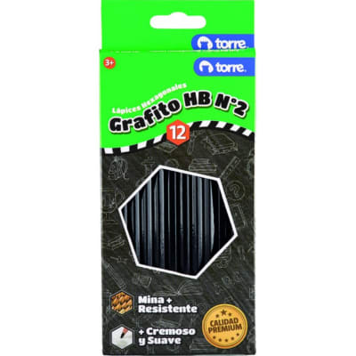 LAPIZ GRAFITO #2 TORRE CAJA 12 UNIDADES1