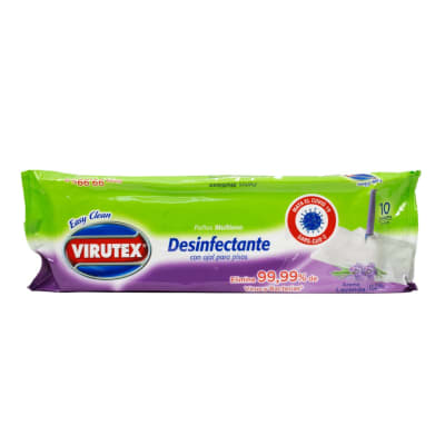 TRAPERO DESECHABLE DESINFECTANTE VIRUTEX 40X60 Cm PQTE 10 UNI1