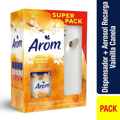 DISPENSADOR AUTOMATICO DESODORANTE AMBIENTAL + VAINILLA CANELA 250ML1