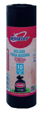 BOLSA DE BASURA WINKLER NEGRA 10UN 50X70 CMS.