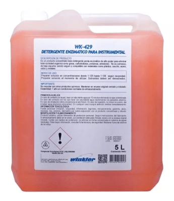 DETERGENTE ENZIMATICO NARANJO P/INSTRUMENTAL WK-429 WINKLER 5LTS