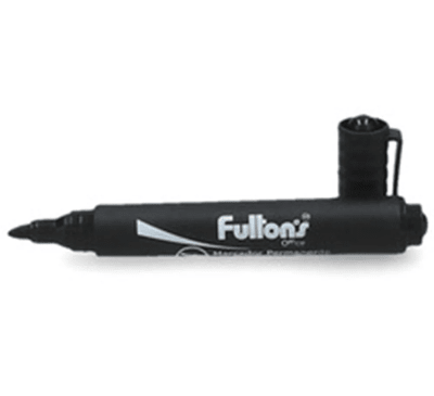 MARCADOR PERMANENTE PUNTA BISELADA DESECHABLE NEGRO