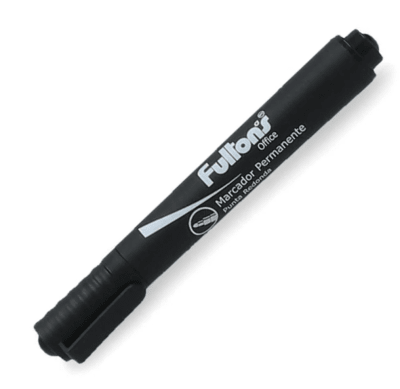 MARCADOR PERMANENTE PUNTA REDONDA DESECHABLE NEGRO