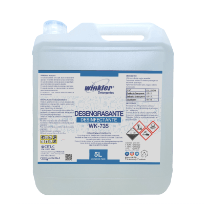 DESENGRASANTE DESINFECTANTE WINKLER WK-735 5LTS.1