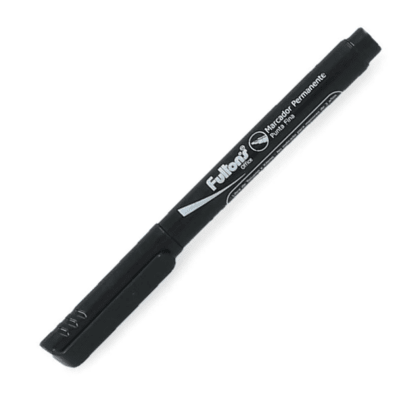 MARCADOR PERMANENTE FULTONS PUNTA FINA DESECHABLE NEGRO