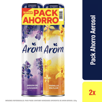 DESODORANTE AMBIENTAL AROM  225GRS PACK X2