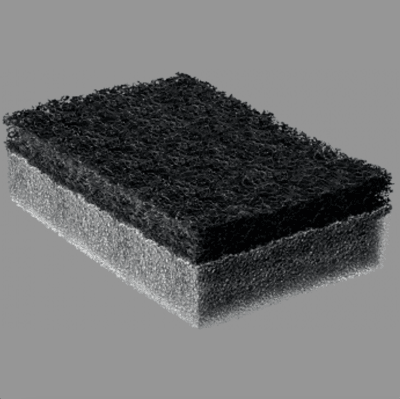 ESPONJA CON ABRASIVO NEGRO FUERTE 1UNIDAD