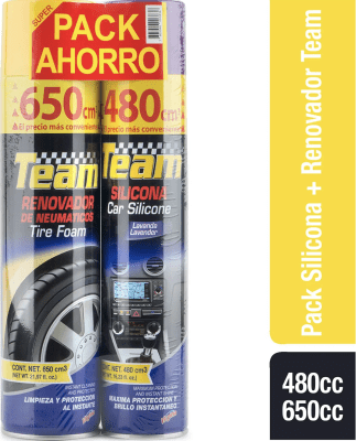 PACK SILICONA 480CC  + RENOVADOR 650CC TEAM1