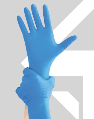 GUANTE DE NITRILO TEXTURIZADO EXTRA LARGO 10GR (50UDS)