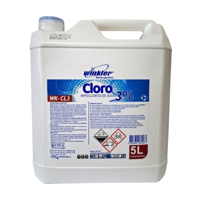 CLORO HIPOCLORITO 3% WINKLER WK-CL3 5LTS