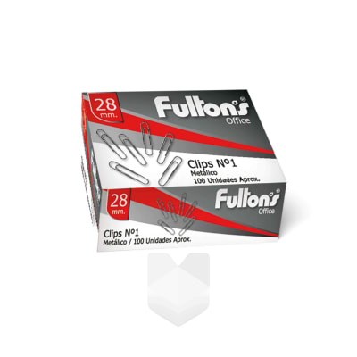 CLIP METALICO #1 28MM 100 UNIDADES1