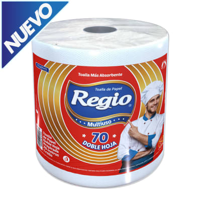 PAPEL TOALLA REGIO DOBLE HOJA 70 M