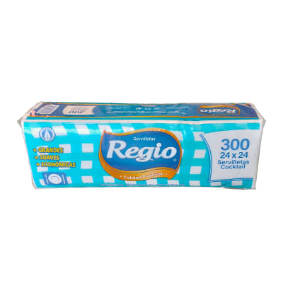 SERVILLETA  COCKTAIL REGIO H/S 24X24 CMS CJA 12 PACK X 300UN