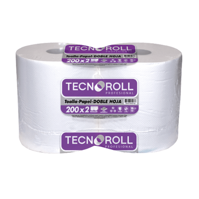 PAPEL TOALLA DOBLE HOJA 2X200 MTS.