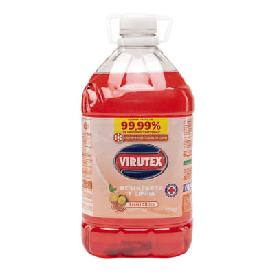 LIMPIADOR MULTI-SUPERFICIES VIRUTEX DESINFECTANTE CITRICO 400O ML CON NANOPARTÍCULAS DE COBRE1