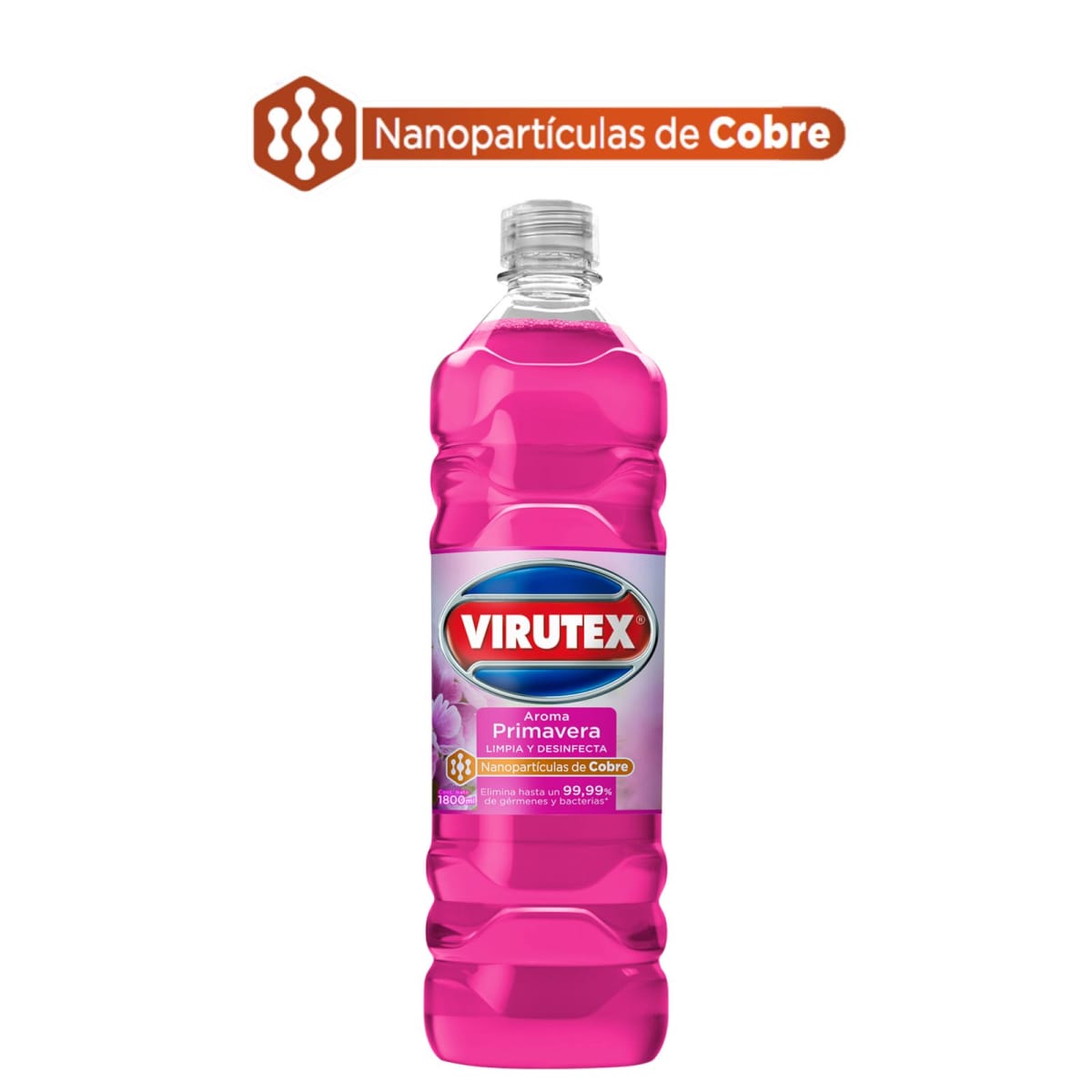 LIMPIADOR MULTI-SUPERFICIES VIRUTEX DESINFECTANTE 1800 ML CON NANOPARTÍCULAS DE COBRE4