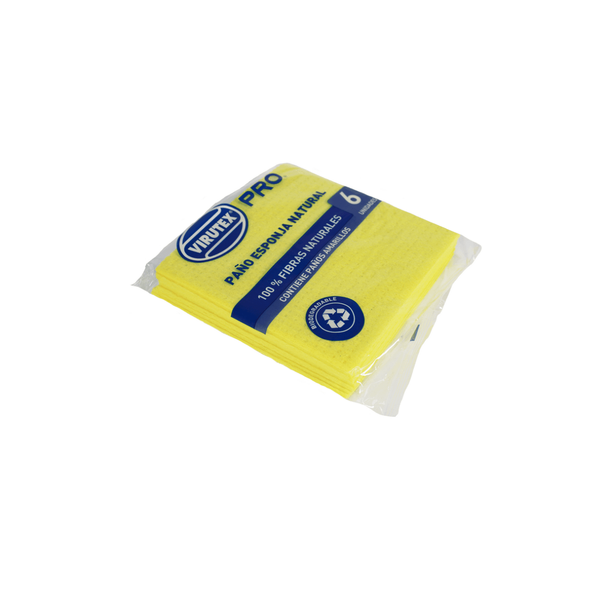 PAÑO ESPONJA VIRUTEX PRO 18X18 CM AMARILLO 6 UNIDADES2
