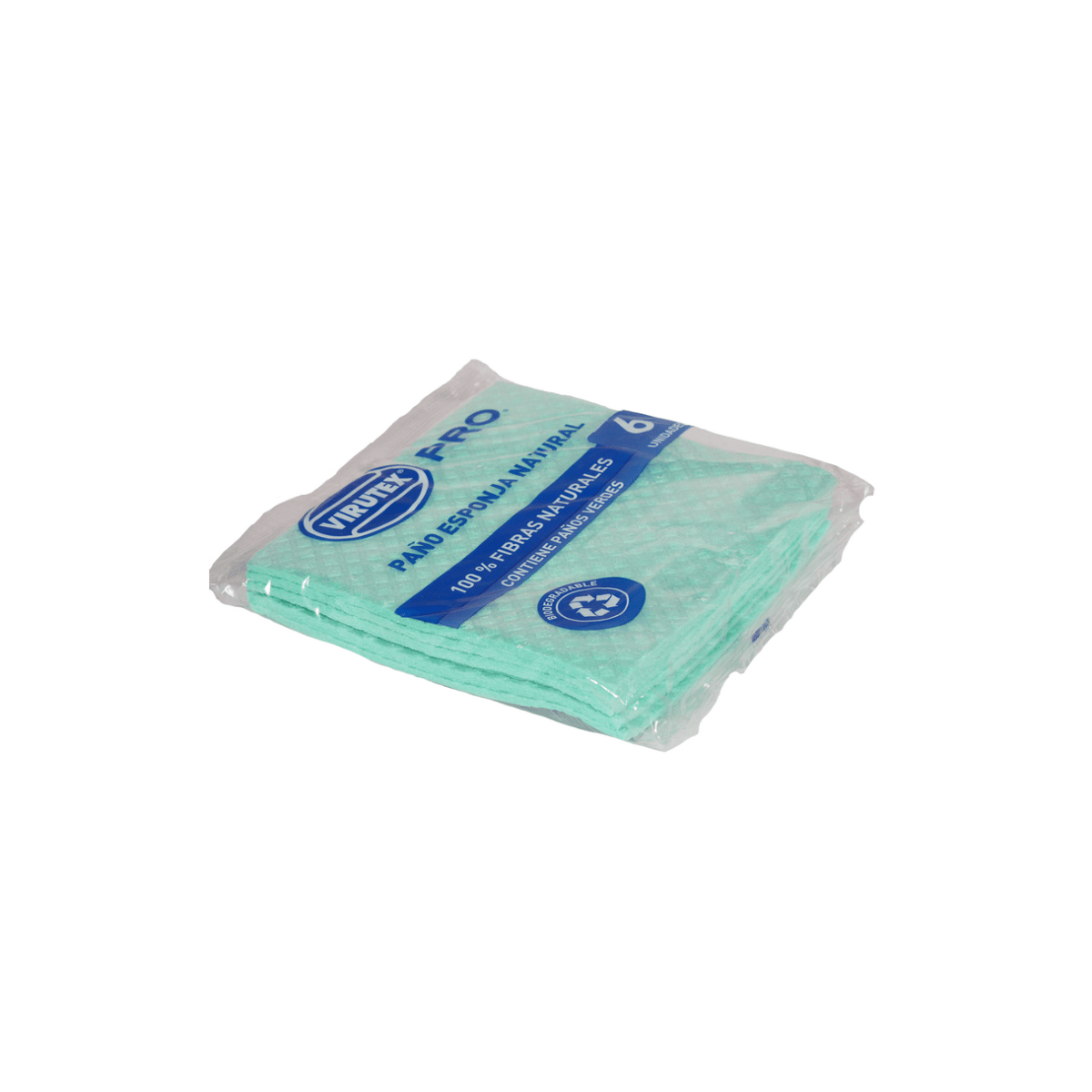 PAÑO ESPONJA VIRUTEX PRO 18X18 CM VERDE 6 UNIDADES2