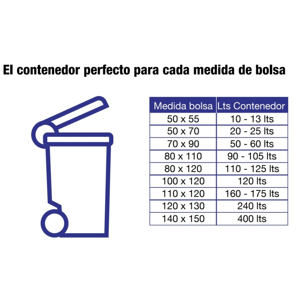 BOLSA DE BASURA CON ASAS VIRUTEX 50X65 CM 10UN3