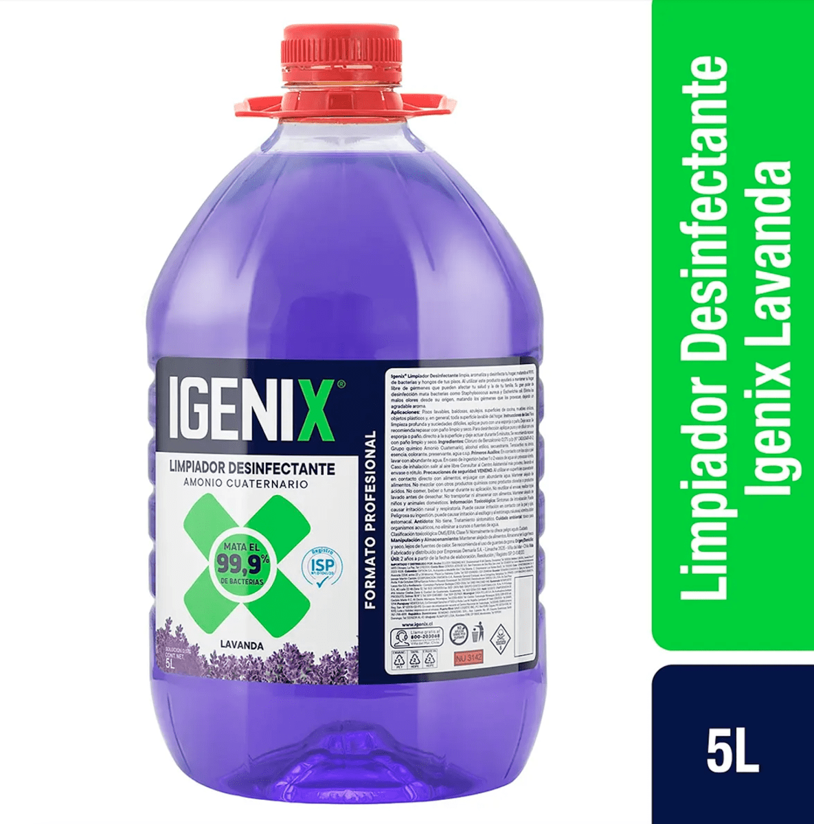 LIMPIADOR DESINFECTANTE  IGENIX 5LTS. 0