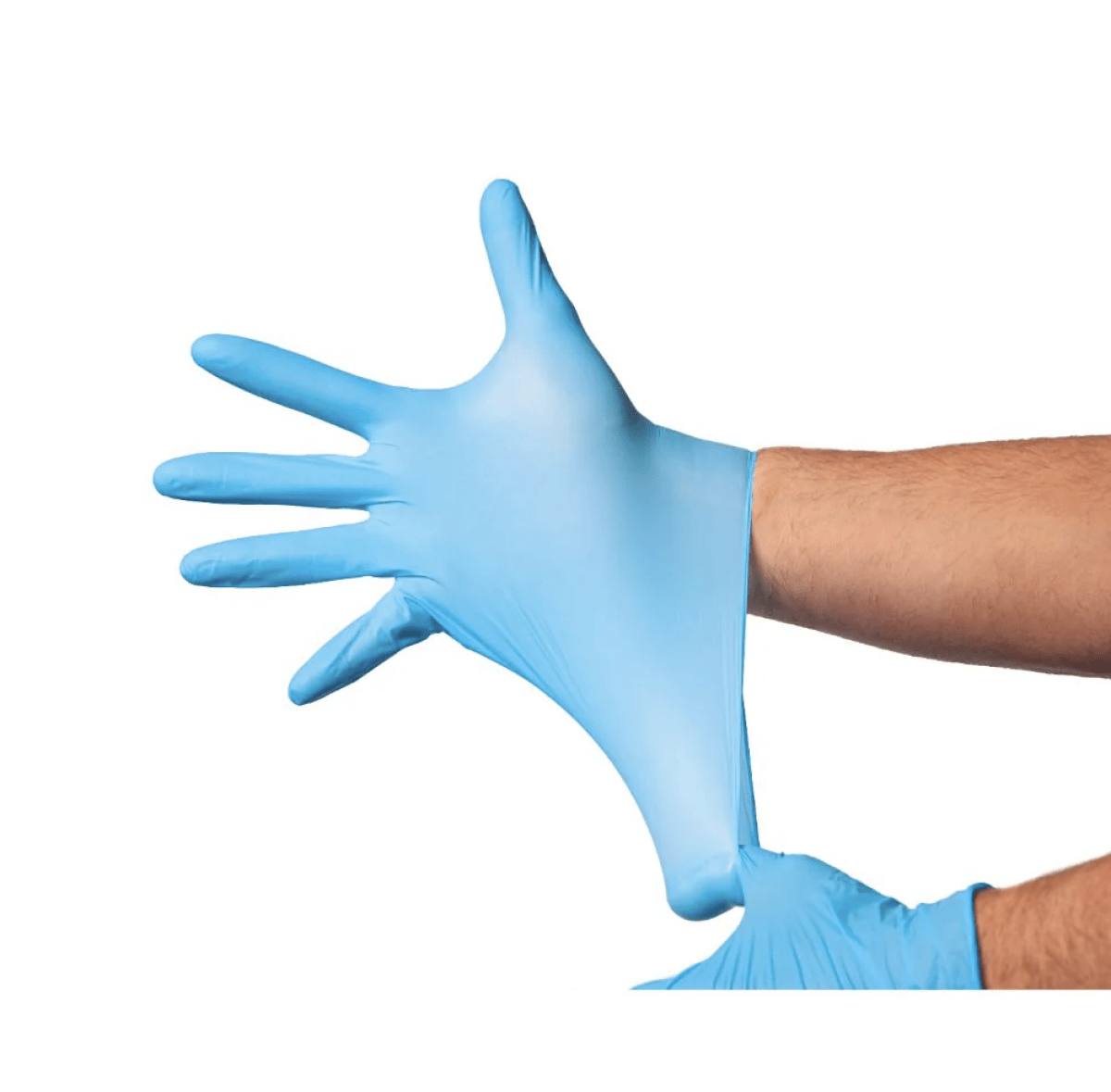 GUANTES DE NITRILO AZUL 3,5 GR(CAJA DE 100 UNIDADES)3