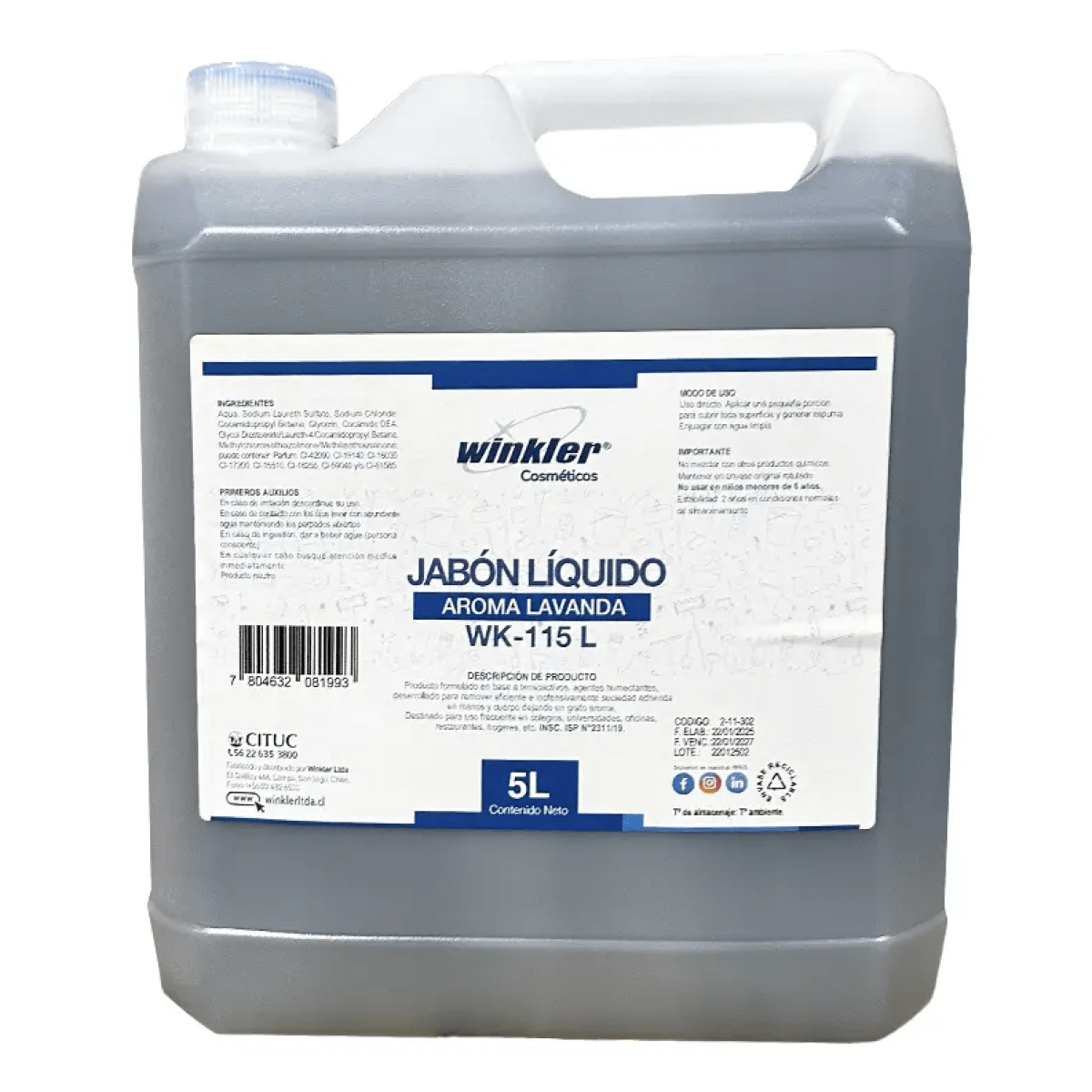 JABON LIQUIDO PARA TOCADOR WK-115 5LTS1
