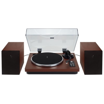 Tocadiscos - iLIve ITTB751 DW Café madera Oscuro con parlantes, Bluetooth, Salida Phono / Line 33 y 45 rpm2