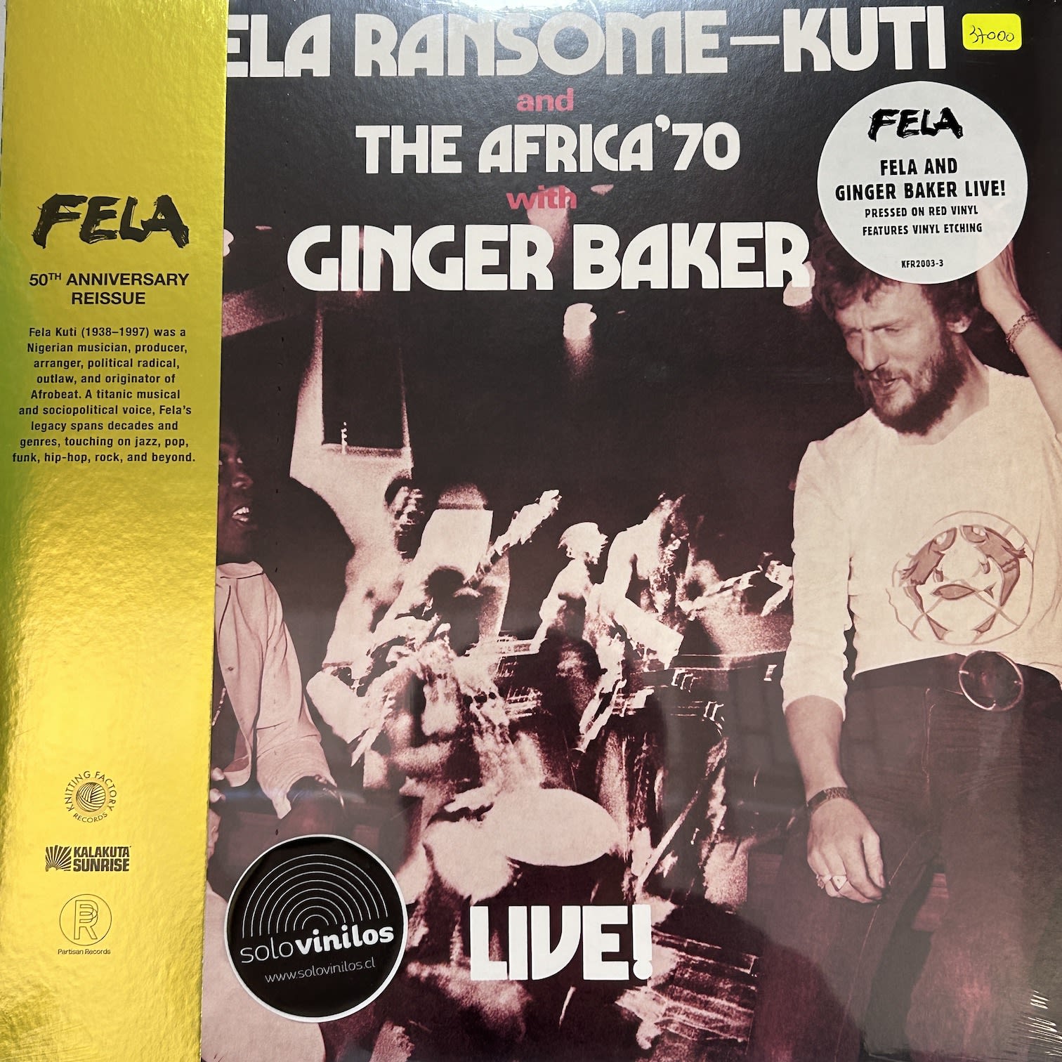Fela Kuti Fela and Ginger Baker live Solo Vinilos
