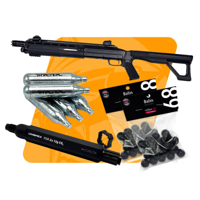 ESCOPETA TRAUMATICA UMAREX HDX 68 + ADAPTADOR CO2 12GRS + 20 CO2 12GRS+ 100 BALINES .681