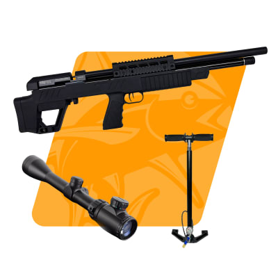 PACK RIFLE BULLPUP BEEMAN COMMODORE SINTETICO REGULADO + BOMBIN + MIRA APOLO1