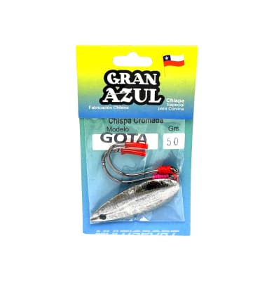 CHISPA ARTESANAL GRAN AZUL GOTA CROMADA1