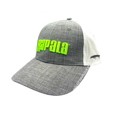 GORRO RAPALA GRIS BORDADO VERDE FLÚOR1