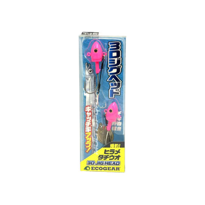 JIG HEAD ECOGEAR 3D PAINTED D02 PINK GLOW1