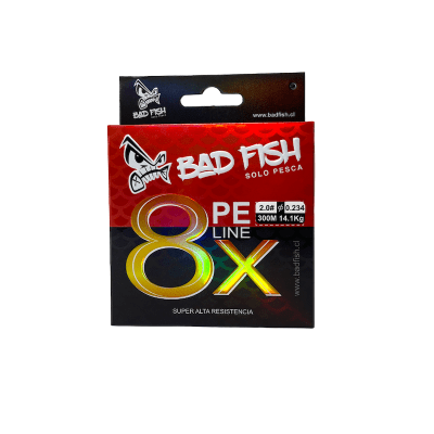 MULTIFILAMENTO BAD FISH X8 300m MULTICOLOR1