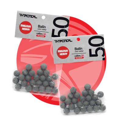 PACK BALINES CAL .50 TRAUMATICOS MAGNUM HEAVY 50un1