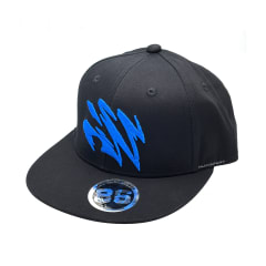 GORRO OKUMA NEGRO C/AZUL VISERA PLANA