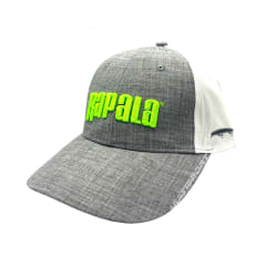 GORRO RAPALA GRIS BORDADO VERDE FLÚOR