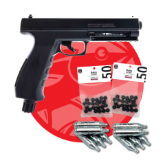 PACK PISTOLA VESTA SENTINEL + 10 CO2 + 50 BALINES TRAUMATICOS CAUCHO