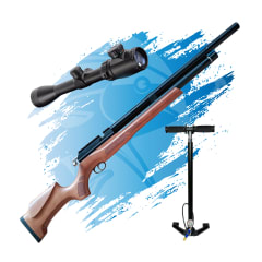 PACK RIFLE PCP ARTEMIS M25W + MIRA TELESCOPICA + BOMBIN