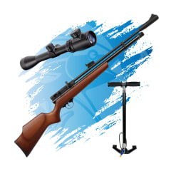 PACK RIFLE PCP BEEMAN RAIDER + MIRA TELESCOPICA  + BOMBIN