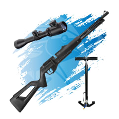 PACK RIFLE PCP NOVA VISTA 1000 + MIRA TELESCOPICA + BOMBIN