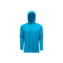 POLERA GRUNDENS TOUGH SUN HOODIE AZURE
