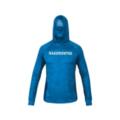 POLERA SHIMANO UPF+50 TECH GORRO Y BUFF  AZUL OSCURO