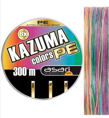 MULTIFILAMENTO ASARI KAZUMA 8X 300m MULTICOLOR | Multisport Pescaza